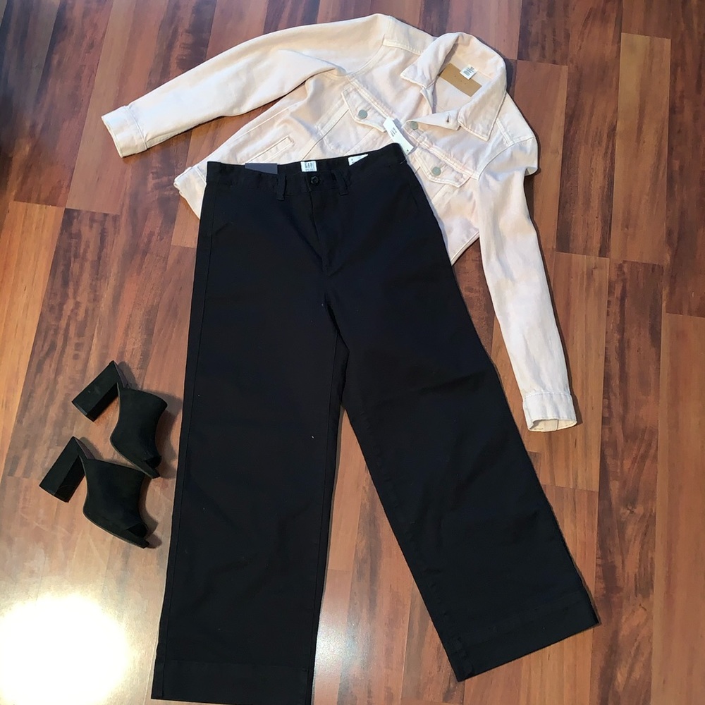 NWT GAP sz 6 high rise wide leg crop pants